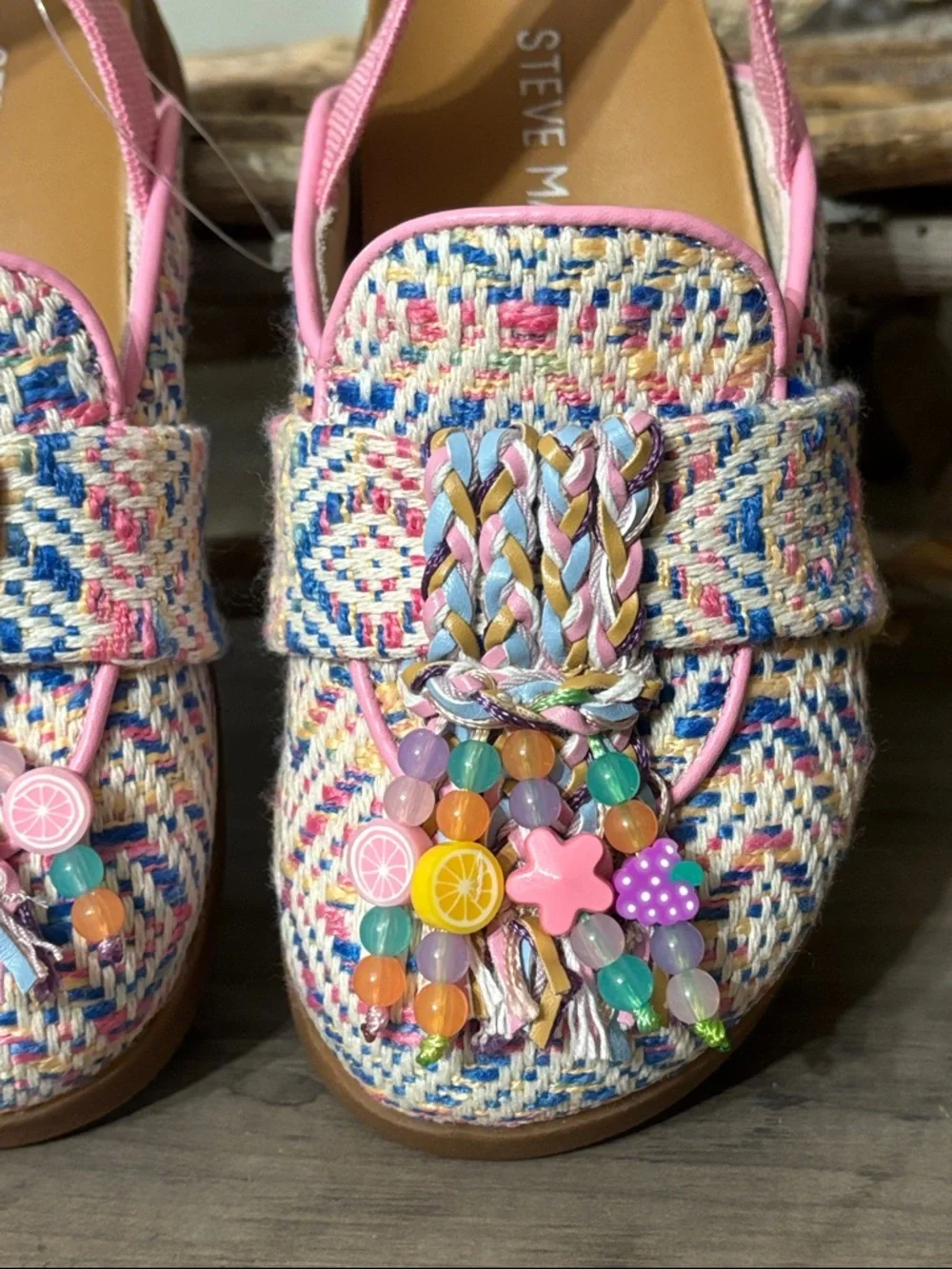 Steve Madden TODDLER Girls Size 9 Mazie Pink Beaded Sling-back Clog  NIB